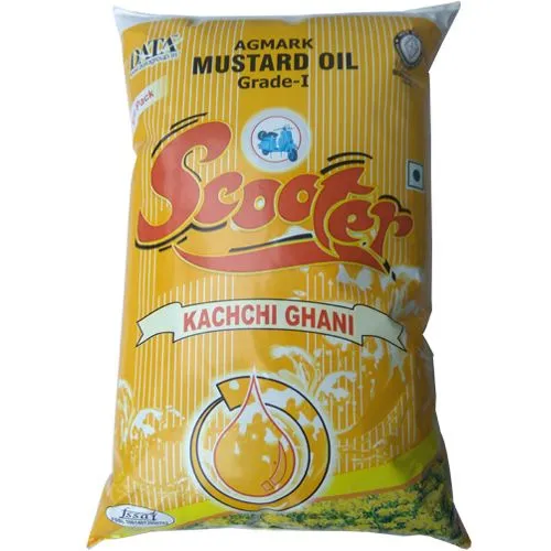 Scooter Kachi Ghani Mustard Oil, 1L (Pouch)